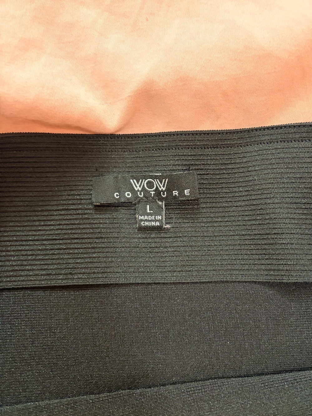 WOW couture Black Ribbed Waistband Skirt